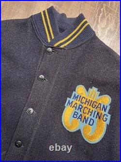 Vintage 1970 University Of Michigan Marching Band Rose Bowl College Jacket
