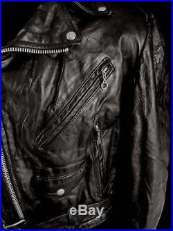 Vintage 1970's Excelled Leather Motorcycle Jacket Sz 42