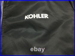 Vintage 1970's Nylon Bomber Jacket Faux Fur Collar Navy Med New With Tag Kohler