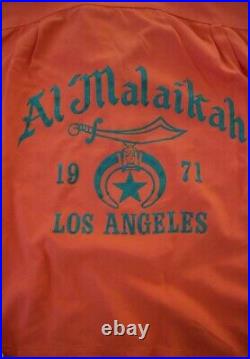Vintage 1970s Bowling Shirt Los Angeles Logo Graphic Button Front Gabardine Rare