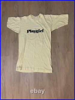 Vintage 1970s PLAYGIRL gay Culture Tee T-shirt VINTAGE