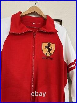 Vintage 1970s RARE Ferrari Zip Up Track Jacket Large