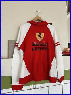 Vintage 1970s RARE Ferrari Zip Up Track Jacket Large