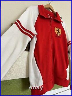 Vintage 1970s RARE Ferrari Zip Up Track Jacket Large