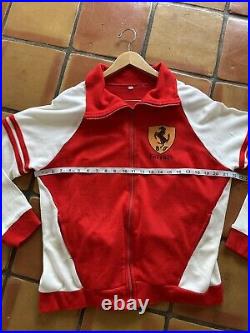 Vintage 1970s RARE Ferrari Zip Up Track Jacket Large