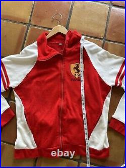 Vintage 1970s RARE Ferrari Zip Up Track Jacket Large