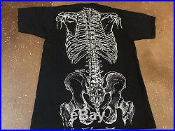 Vintage 1970s Skeleton Tee Shirt Dead stock Screen Stars 50/50 Black L