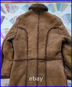 Vintage 1970s Suede & Leathercraft Limited Sheepskin Shearling Coat Jacket sz M