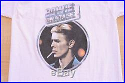 Vintage 1976 David Bowie On Stage Concert Tour T-shirt Sz. S M Rare, Rock, Original