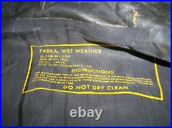 Vintage 1980's Parka Wet Weather Hooded Parka Jacket East Wind Military Men's Sm