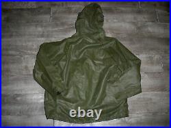 Vintage 1980's Parka Wet Weather Hooded Parka Jacket East Wind Military Men's Sm