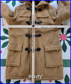 Vintage 1980s Hudson's Bay Company Tan Wool Toggle Coat Parka Jacket Sz L