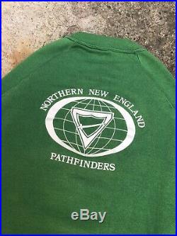 Vintage 1980s Jerzees Green Oxford Woodsmen Pathfinder Club Sweatshirt