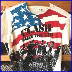 Vintage 1980s The Clash Fifth Column Take The Fifth Chain London Punk T Shirt