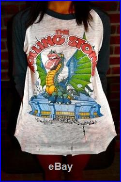 Vintage 1981 ROLLING STONES Rock CONCERT TOUR T SHIRT Jersey