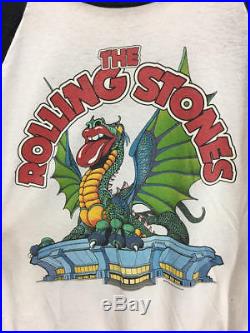 Vintage 1981 Rolling Stones Dragon Boulder Colorado Concert Tour Raglan T-Shirt