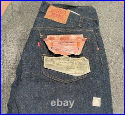 Vintage 1984 Deadstock LEVI'S 501 Original Shrink To Fit Jeans 35W 33L Not LVC