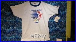 Vintage 1984 Levis Los Angeles USA Olympics Ringer T-shirt MED NEW WITH TAGS