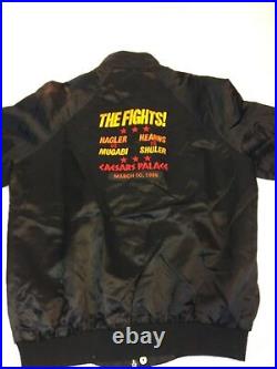 Vintage 1986 Caesars Palace Boxing Satin Jacket Men's L Hagler Hearns The Fights