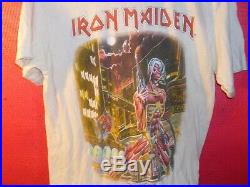 Vintage 1986 Iron Maiden Concert T Shirt Somewhere In Time