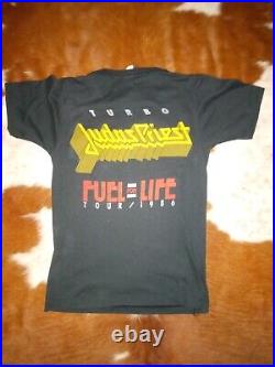 Vintage 1986 Judas Priest Turbo/Fuel For Life Tour Tee SMALL (Fits XS)