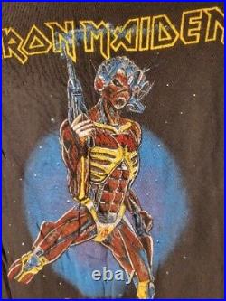 Vintage 1987 Iron Maiden Somewhere In Time On Tour T-Shirt M Single Stitch