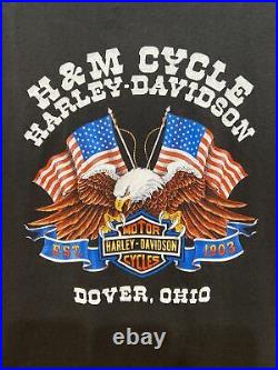 Vintage 1988 Harley Davidson 3D Emblem T Shirt Hog Power Size M IMMACULATE