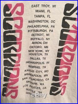 Vintage 1988 SCORPIONS SAVAGE AMUSEMENT TOUR CONCERT T SHIRT