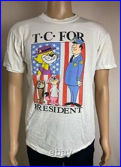 Vintage 1989 Top Cat T. C. For President T-Shirt Animated Sitcom Hanna Barbera M