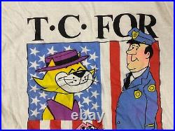 Vintage 1989 Top Cat T. C. For President T-Shirt Animated Sitcom Hanna Barbera M