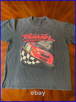 Vintage 1990's DAYS OF THUNDER Tom Cruise Trickle NASCAR Movie Promo Shirt XL