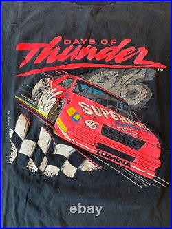 Vintage 1990's DAYS OF THUNDER Tom Cruise Trickle NASCAR Movie Promo Shirt XL