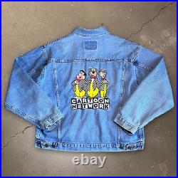 Vintage 1990s Cartoon Network Hanna Barbera Embroidered Denim Jacket