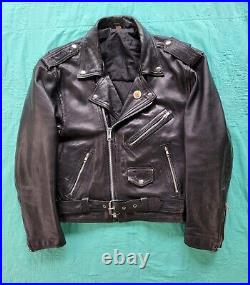 Vintage 1990s The Ramones Punk Leather Motorcycle Biker Jacket sz 40