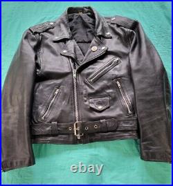 Vintage 1990s The Ramones Punk Leather Motorcycle Biker Jacket sz 40