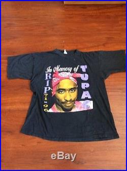 Vintage 1990s Tupac Shakur RIP Shirt Large XL 90’s Hip Hop Rap Tee 2PAC YEEZY