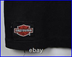 Vintage 1991 3D Emblem Men's Medium Harley Davidson Wolf Double-Sided T-Shirt