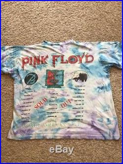 Vintage 1994 Pink Floyd Division Bell Tour Shirt Size XL Tie Dye 90s T