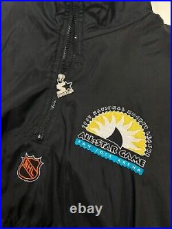 Vintage 1997 NHL San Jose All Star Game Starter 1/2 Windbreaker Jacket Size 2XL