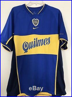 Vintage 2001 Boca Juniors Jersey Roman Riquelme Argentina España Brasil Mexico