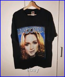 Vintage 2001 Madonna Drowne World Tour T Shirt Rock Band Rap Tee RARE Concert XL