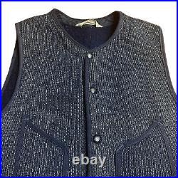 Vintage 30s / 40s Brown's Beach Cloth Jacket Salt and Pepper Sz SMALL Vest Wool