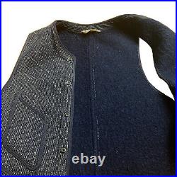 Vintage 30s / 40s Brown's Beach Cloth Jacket Salt and Pepper Sz SMALL Vest Wool
