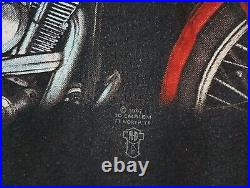 Vintage 3D Emblem 1987 Harley Davidson T-shirt Faded Black Single Stitch Large