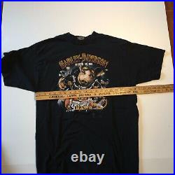 Vintage 3D Emblem T-shirt 1989 HARLEY DAVIDSON GENUINE HAWG Size XL Made in USA