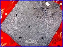 Vintage 40's BIG MAC Sanforized Chambray Work Shirt Black Salt & Pepper XL