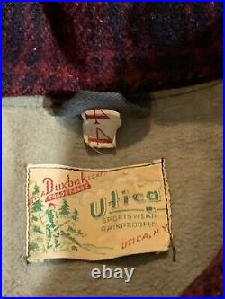 Vintage 40's Duxbak Mackinaw Jacket Mens 44 Wool Weatherproof Hunting Workwear