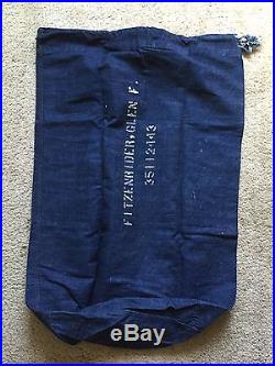Vintage 40's WW II Denim Laundry Bag