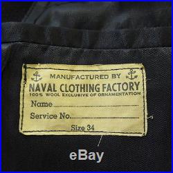 Vintage 40s Navy Peacoat 34 WWII Pea coat Mens Wool Navy Clothing Factory