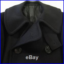 Vintage 40s Navy Peacoat 34 WWII Pea coat Mens Wool Navy Clothing Factory